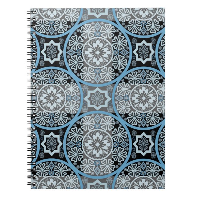 Bright abstract seamless lace pattern romantic pri notebook (Front)