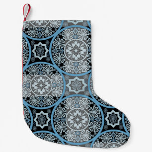 Bright abstract seamless lace pattern romantic pri small christmas stocking