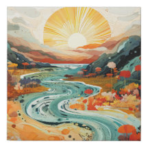 Bright Abstract Sunset