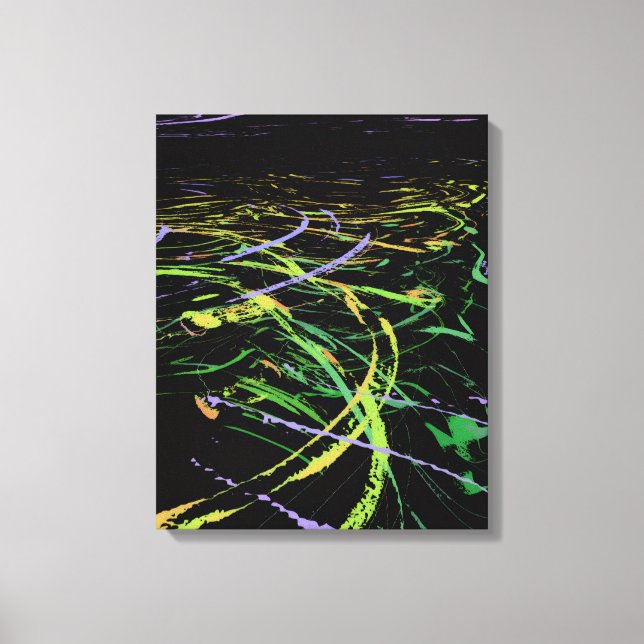 Bright Abstract Waves Canvas Print (Front)