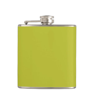 Bright Acidic Green, Fragile Sprout Solid Colour Hip Flask