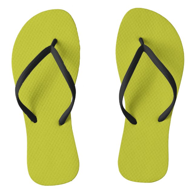 Bright Acidic Green, Fragile Sprout Solid Colour Jandals (Footbed)