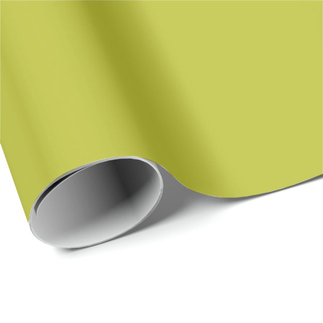 Bright Acidic Green, Fragile Sprout Solid Colour Wrapping Paper (Roll Corner)