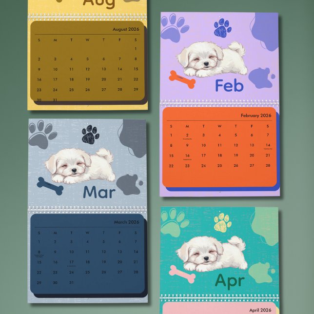 Bright & Adorable Puppy Art Calendar (Creator Uploaded)