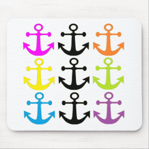 Bright Anchors Mouse Pad