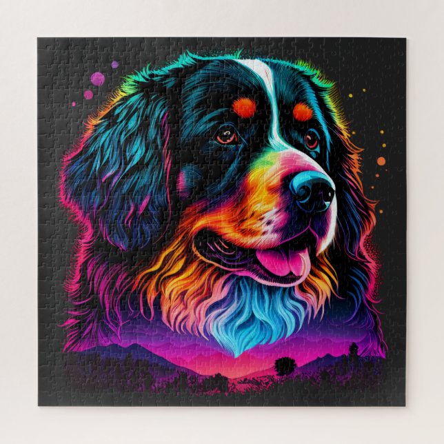 Bright and Beautiful Bernese Mountain Dog Jigsaw Puzzle (Vertical)