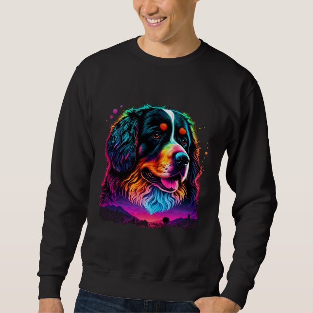 Bright and Beautiful Bernese Mountain Dog Sweatshirt (Front)