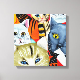 Bright and Beautiful Cats Canvas Print