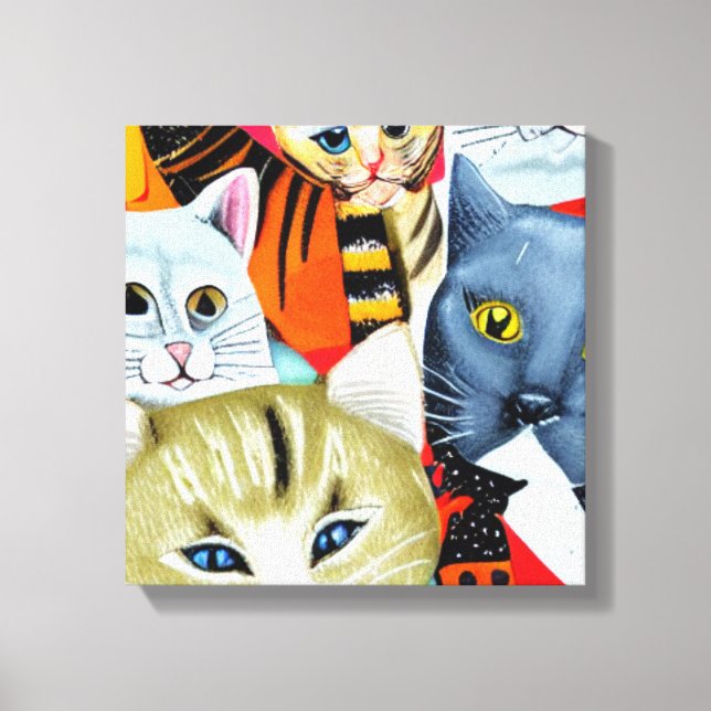 Bright and Beautiful Cats Canvas Print (Front)