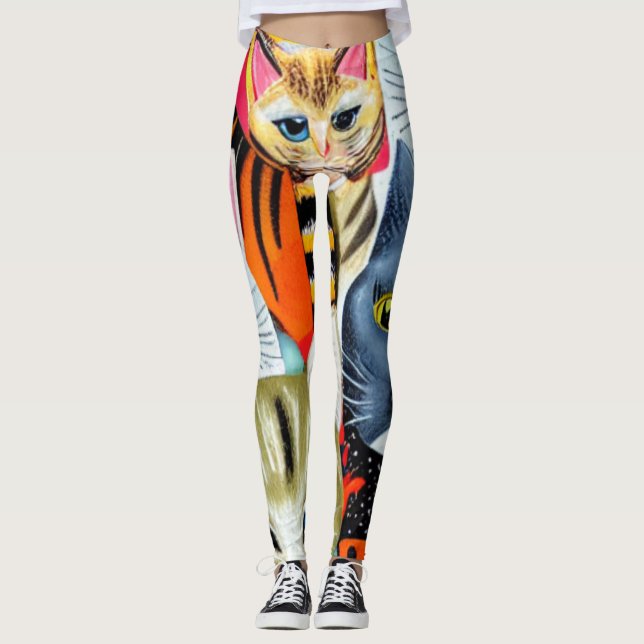 Bright and Beautiful Cats Leggings (Front)