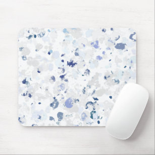 Bright and Blue and Grey Splatter Mouse Pad
