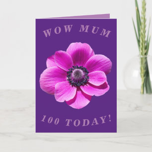 Bright and Bold 100th Birthday Card for Mum