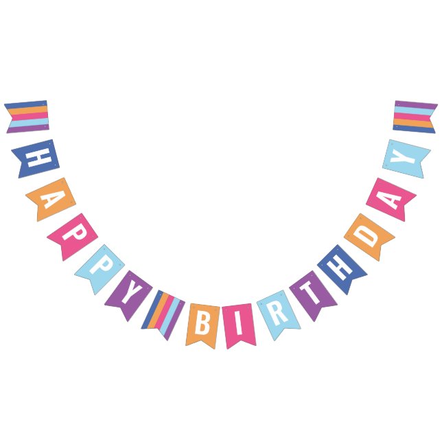 Bright and Bold Colour Swatch Birthday Bunting (All)
