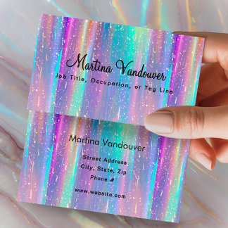 Bright and Bold Colourful Rainbow Business Card