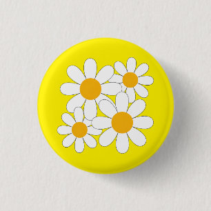 Bright and Bold Daisy 3 Cm Round Badge