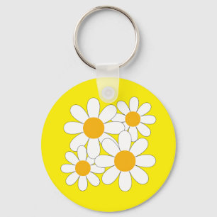 Bright and Bold Daisy Key Ring