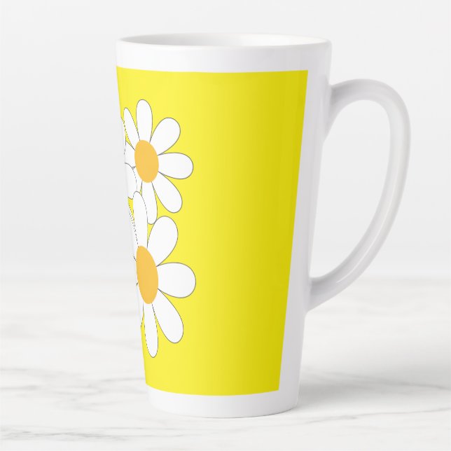 Bright and Bold Daisy Latte Mug (Right)