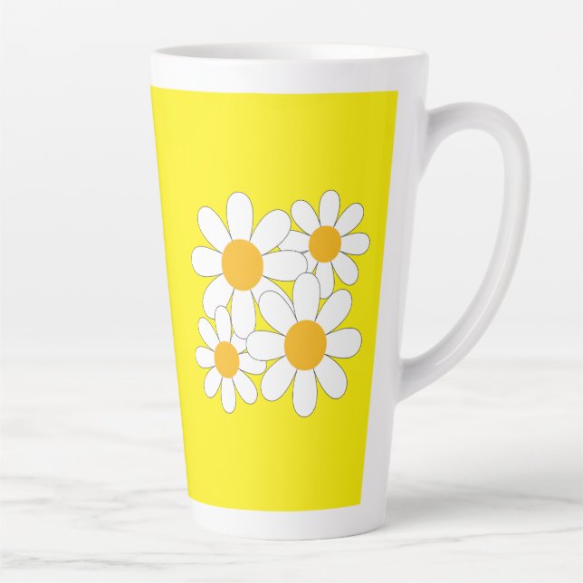 Bright and Bold Daisy Latte Mug (Right)