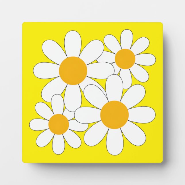 Bright and Bold Daisy Plaque (Front)