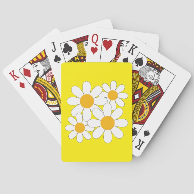 Bright and Bold Daisy Playing Cards (Back)