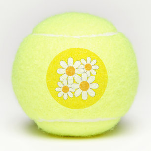 Bright and Bold Daisy Tennis Balls