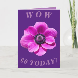 Bright and Bold Floral 60th Birthday Card