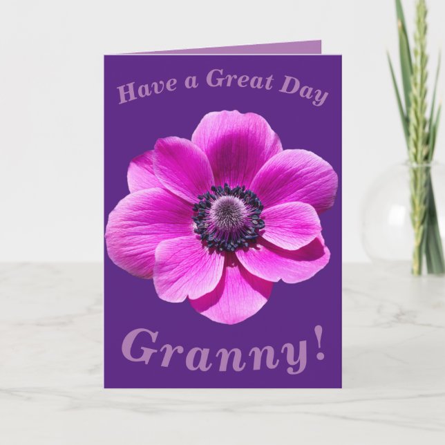 Bright and Bold Floral Birthday Card for Granny (Front)