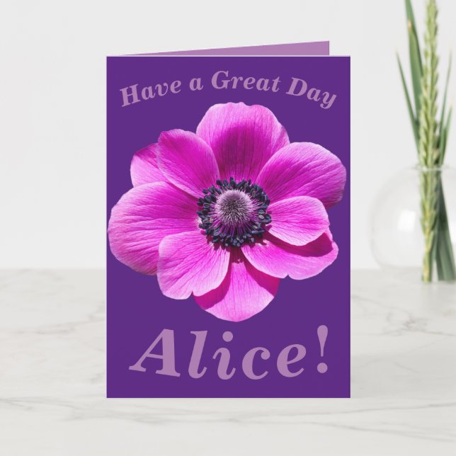 Bright and Bold Floral Birthday Card for Her (Front)