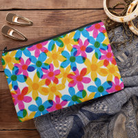 Bright and Bold Hippie Flowers Retro Floral