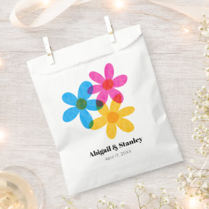 Bright and Bold Hippie Flowers Spring Wedding Favour Bags