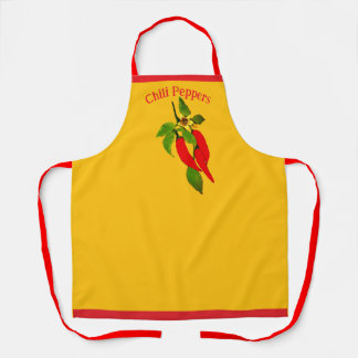 Bright and Bold Red Peppers on Vine Apron