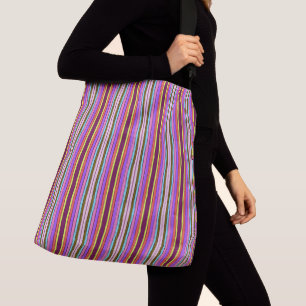 Bright and Bold Retro Stripes Multi Colour Crossbody Bag