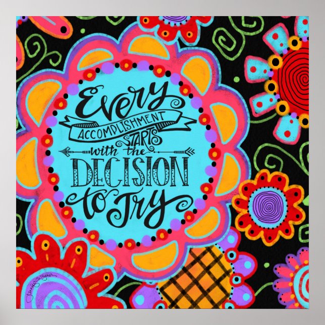 Bright and Cheerful Accomplishment Poster (Front)