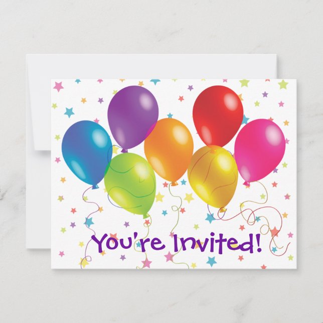 Bright and Cheery Birthday Invitation (Front)