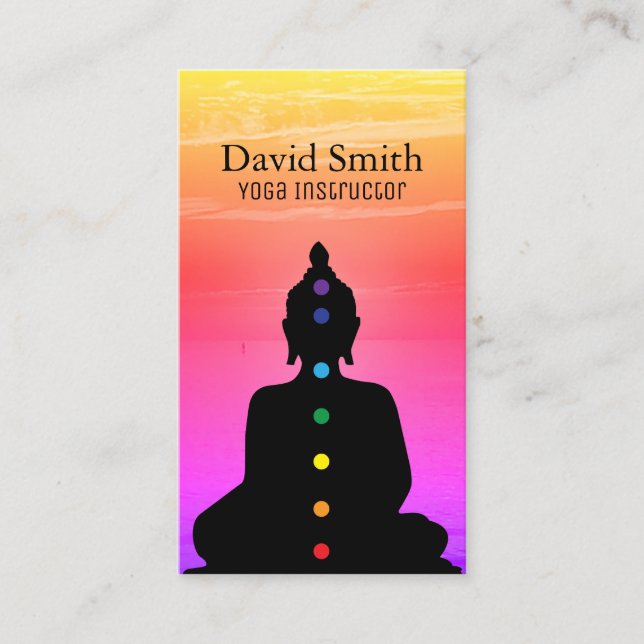 Bright and Colorful Chakra Colours Business Cards (Front)