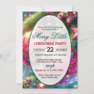 Bright and Colorful Christmas Party Invitation