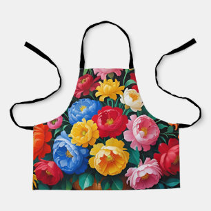Bright and colorful roses apron