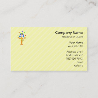 Bright and Colourful Cartoon Dog Juggling. Business Card