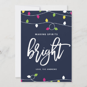 Bright and Colourful Christmas Lights Holiday Card