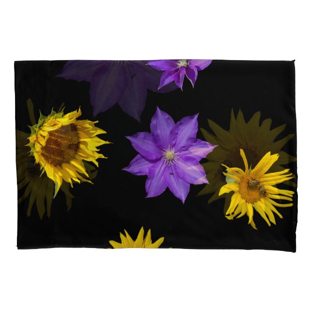 Bright and Colourful Cut Out Flowers Pillowcase (Front)