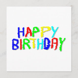 Bright and Colourful. Happy Birthday. Card