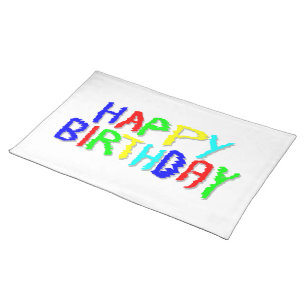 Bright and Colourful. Happy Birthday. Placemat