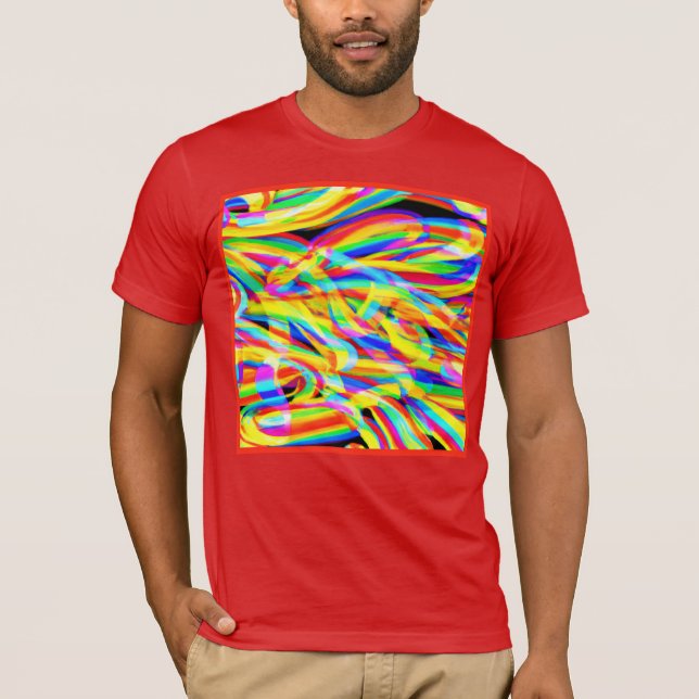 Bright And Colourful Neon Pattern Art T-Shirt (Front)
