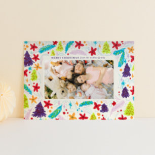 Bright and Colourful Silly Winter Frame Holiday Card