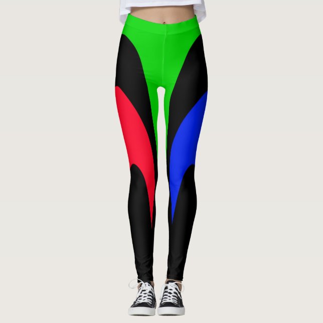 Bright and Colourful Stripes Leggings (Front)