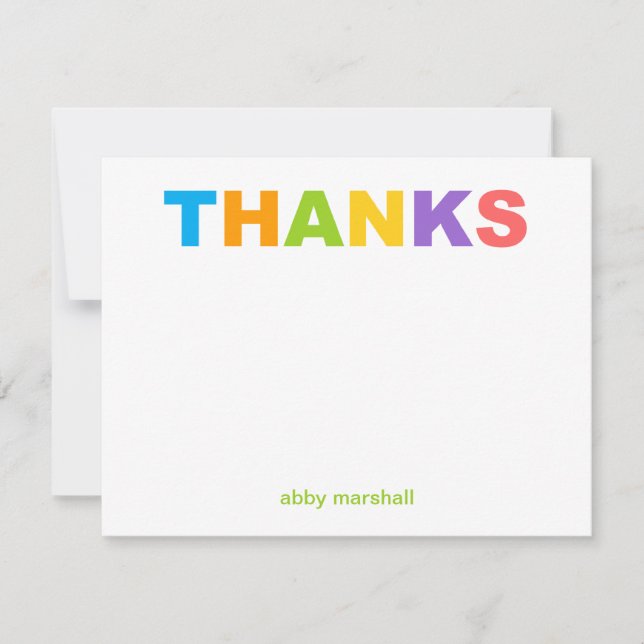 Bright and Colourful Thank You Cards (Front)