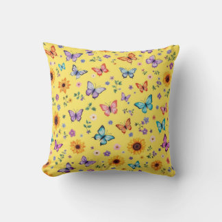 Bright and Colourful Throw Pillow 