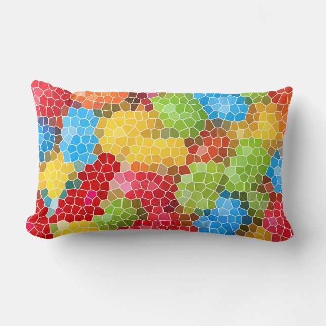 Bright and Colourful Unique Pattern Lumbar Cushion (Front)