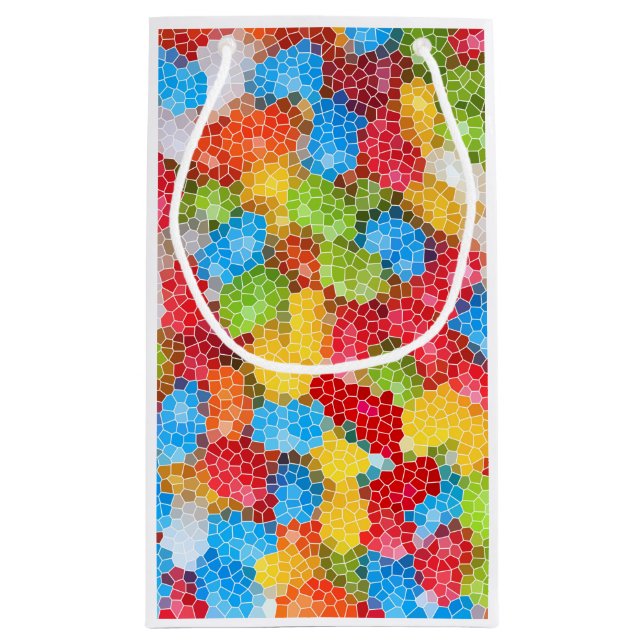 Bright and Colourful Unique Pattern Small Gift Bag (Back)