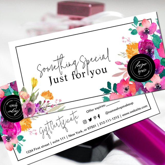 Bright and Colourful Wildflower Gift Certificate (Spread happiness with our vibrant wildflower gift certificate – a bright and beautiful way to give)
